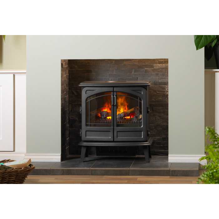 Dimplex Fortose FOR20 2kW Optimyst large cast iron effect electric stove fire with remote, 66cm